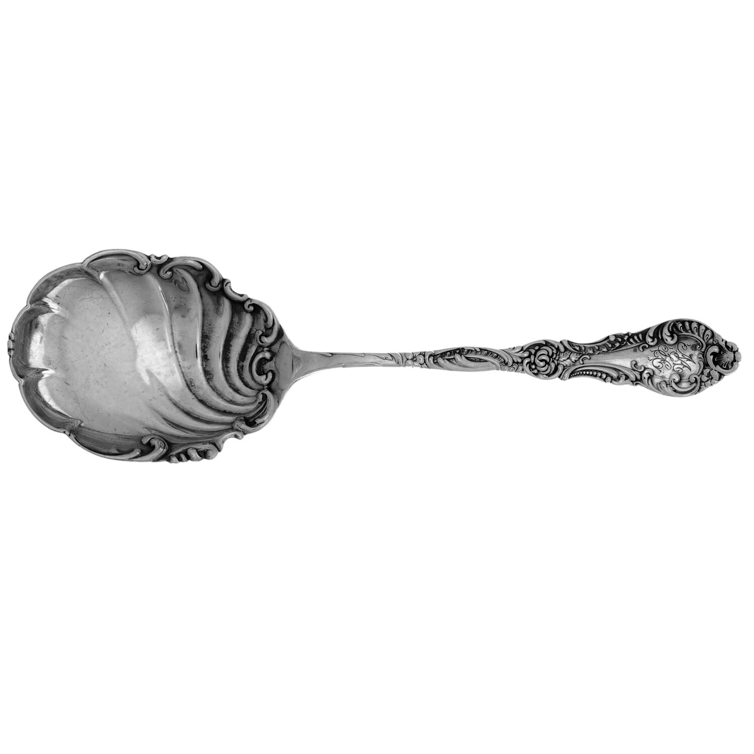 Crystal (Sterling, 1895, 1922) Small Solid Berry/Casserole Spoon by Frank Smith-1