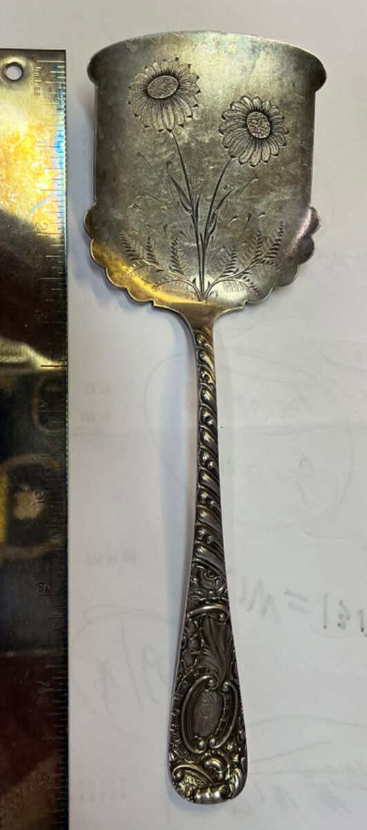 Earle (Sterling, 1890) Solid Waffle Server with Bright Cut by Frank Smith-1