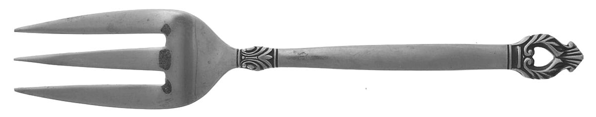Erika (Stainless) Medium Solid Cold Meat Serving Fork by F B Rogers-1