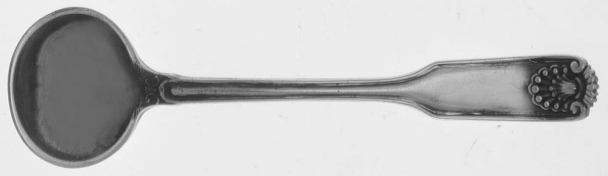 Fiddle Shell-Alden (Sterling, 1914, No Monos) Master Salt Spoon by Frank Smith-1