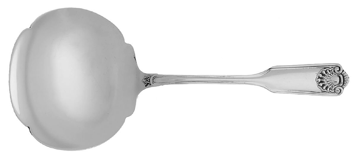 Fiddle Shell-Alden (Sterling, 1914, No Monos) Solid Bon Bon Spoon by Frank Smith-1