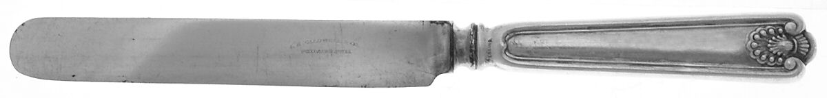 Fiddle Shell-Alden (Sterling, 1914, No Monos) Blunt Hollow Knife with Bolster by Frank Smith-1
