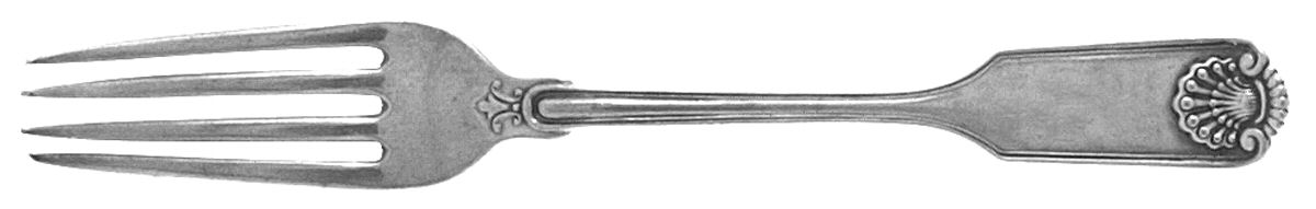 Fiddle Shell-Alden (Sterling, 1914, No Monos) Fork by Frank Smith-1
