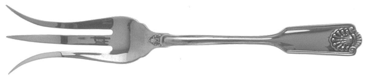 Fiddle Shell-Alden (Sterling, 1914, No Monos) Lemon Fork by Frank Smith-1