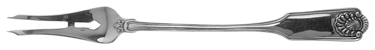 Fiddle Shell-Alden (Sterling, 1914, No Monos) Short Handle Pickle/Olive Fork by Frank Smith-1