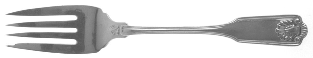 Fiddle Shell-Alden (Sterling, 1914, No Monos) Individual Salad Fork by Frank Smith-1