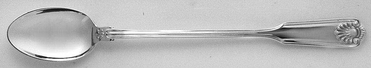 Fiddle Shell-Alden (Sterling, 1914, No Monos) Iced Tea Spoon by Frank Smith-1