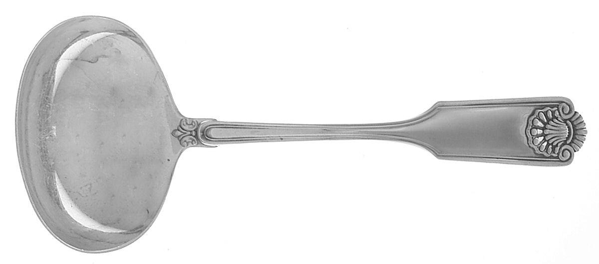 Fiddle Shell-Alden (Sterling, 1914, No Monos) Solid Gravy Ladle by Frank Smith-1