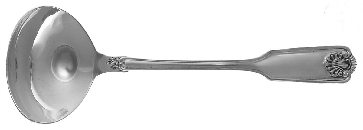 Fiddle Shell-Alden (Sterling, 1914, No Monos) Solid Piece Cream Ladle by Frank Smith-1