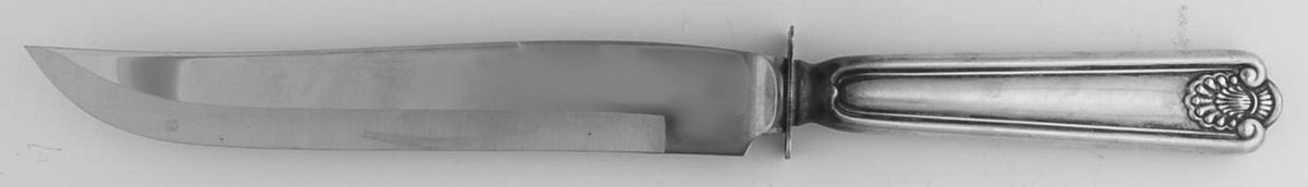 Fiddle Shell-Alden (Sterling, 1914, No Monos) Small Carving Knife W/Sterling Guard by Frank Smith-1