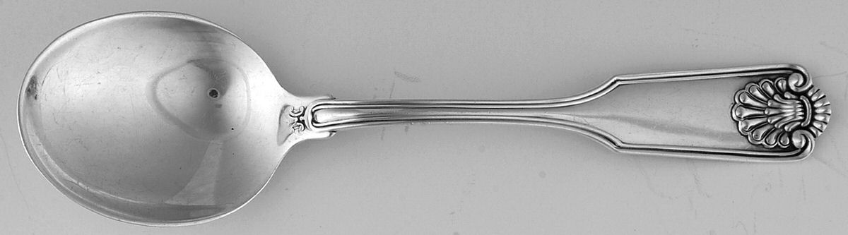 Fiddle Shell-Alden (Sterling, 1914, No Monos) Sugar Spoon by Frank Smith-1