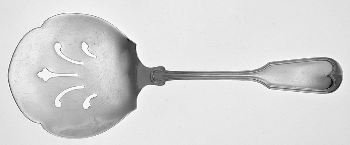 Fiddle Thread (Sterling, 1902, No Monos) Tomato Server, Solid Piece by Frank Smith-1