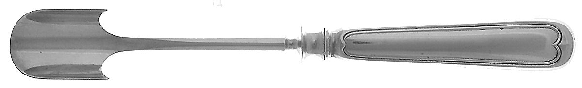 Fiddle Thread (Sterling, 1902, No Monos) Cheese Scoop with Silverplate Scoop by Frank Smith-1