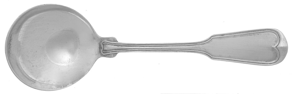 Fiddle Thread (Sterling, 1902, No Monos) Round Bowl Soup Spoon (Cream Soup) by Frank Smith-1