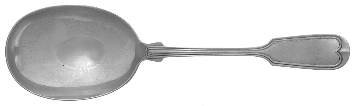 Fiddle Thread (Sterling, 1902, No Monos) Small Solid Berry/Casserole Spoon by Frank Smith-1