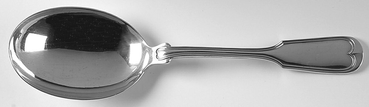 Fiddle Thread (Sterling, 1902, No Monos) Preserve Spoon by Frank Smith-1