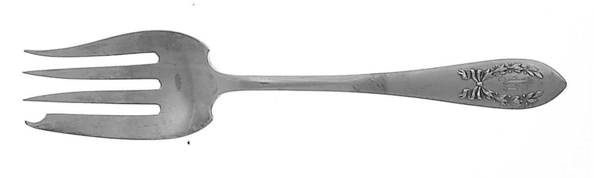 Laurel (Sterling, 1927) Small Solid Cold Meat Serving Fork by Frank Smith-1