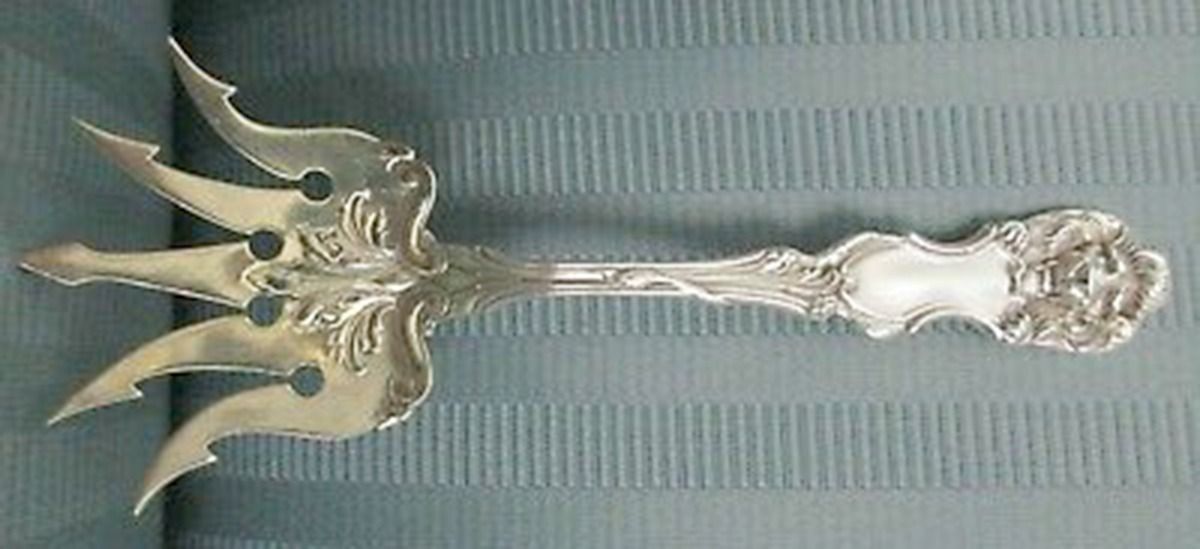 Lion (Sterling, 1903, No Monograms) Small Chipped Beef Fork by Frank Smith-1