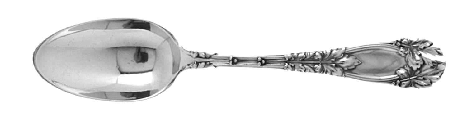 Oak (Sterling, 1912, Monograms) Five O'Clock Teaspoon by Frank Smith-1