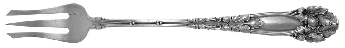 Oak (Sterling, 1912, Monograms) Oyster Fork by Frank Smith-1