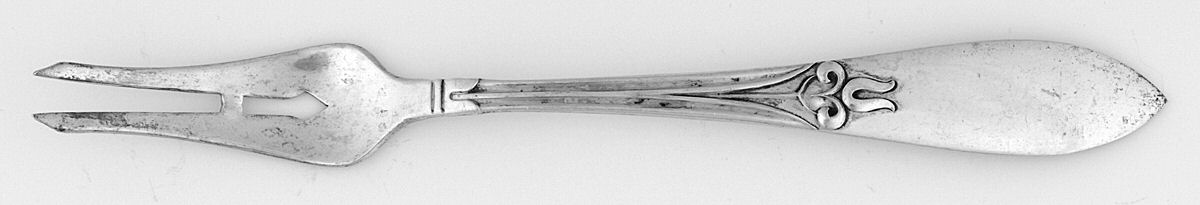 Tulipan (Sterling, 1933) Short Handle Pickle/Olive Fork by Frank Smith-1