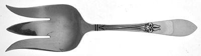 Tulipan (Sterling, 1933) Solid Salad Serving Fork by Frank Smith-1