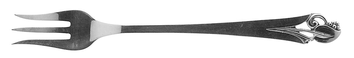 Woodlily (Sterling, 1945, Satin) Cocktail/Seafood Fork by Frank Smith-1