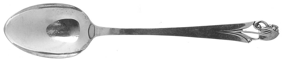 Woodlily (Sterling, 1945, Satin) Dessert/Oval Soup Spoon by Frank Smith-1