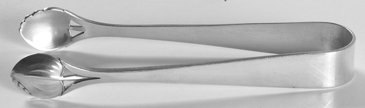 Woodlily (Sterling, 1945, Satin) Sugar Tongs by Frank Smith-1