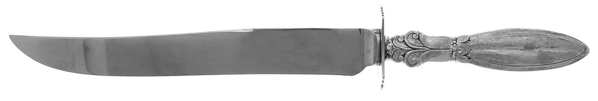 FWS6 (Sterling) Large Stainless Blade Roast Carving Knife by Frank Whiting-1