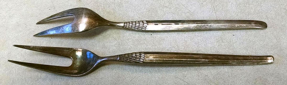 Cheri (Silverplate) Medium Solid Cold Meat Serving Fork by Frigast-1