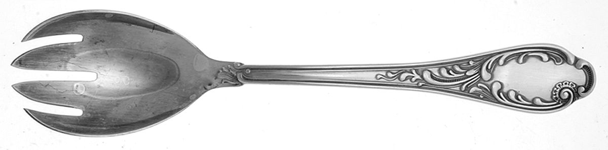 FRV1 (Silverplate) Solid Salad Serving Fork by Fritz Voos-1