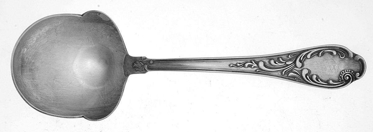 FRV1 (Silverplate) Solid Smooth Casserole Spoon by Fritz Voos-1