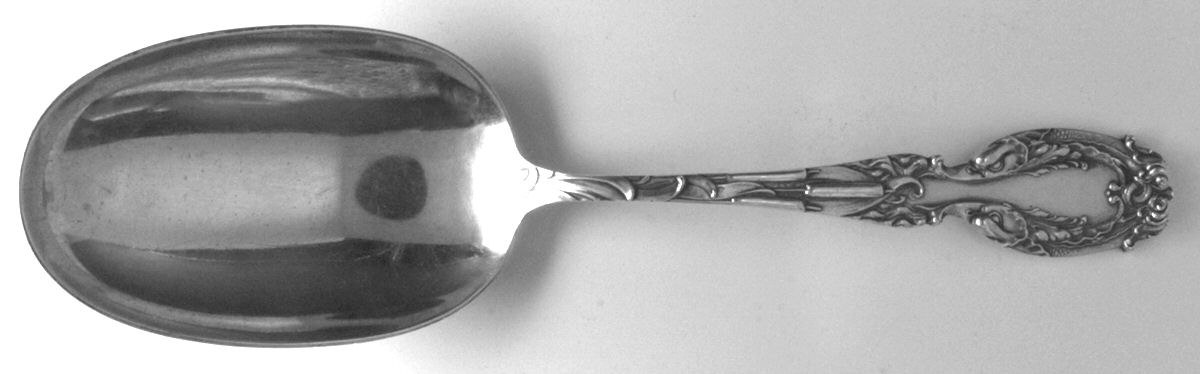 Cattails (Sterling) Solid Salad Serving Spoon by Frank Whiting-1