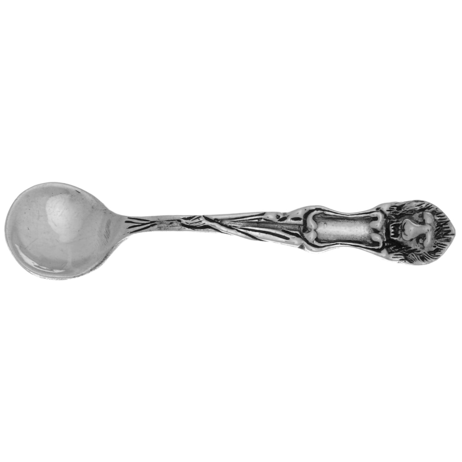 Lion (Sterling, New) Individual Salt Spoon by Frank Smith-1