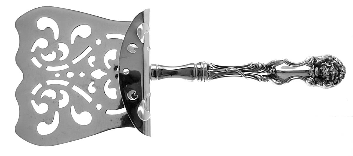 Lion (Sterling, New) Hollow Asparagus Server with Silverplate Hood by Frank Smith-1