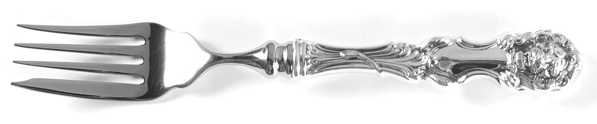 Lion (Sterling, New) Individual Hollow Fish Fork, Stainless Tines by Frank Smith-1