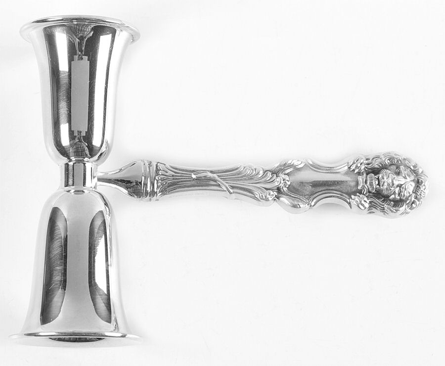 Lion (Sterling, New) Double Jigger with Handle, Silverplate Bowls by Frank Smith-1