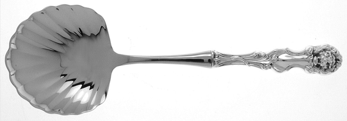 Lion (Sterling, New) Casserole Spoon with Stainless Shell Bowl by Frank Smith-1