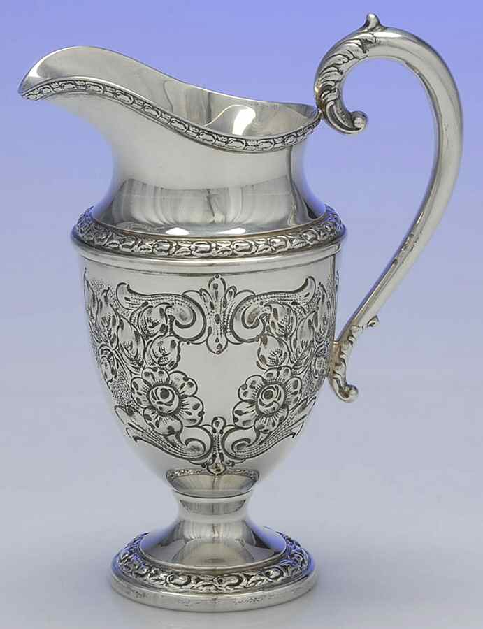 Talisman Rose (Sterling, 1948, Handchased, Hollow) Creamer by Frank Whiting-1