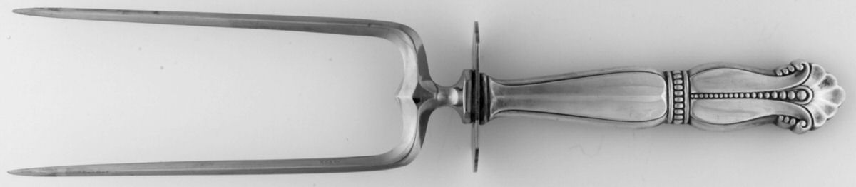 Nightingale (Sterling) Large Joint/Roast Holder Fork by Frank Whiting-1
