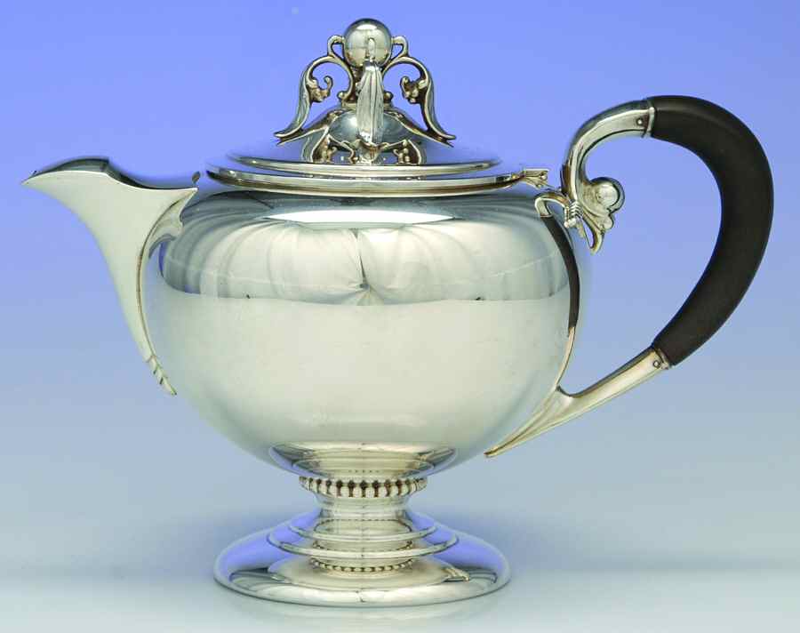 2360 (Sterling, Hollowware) Teapot by Fisher Silversmiths-1