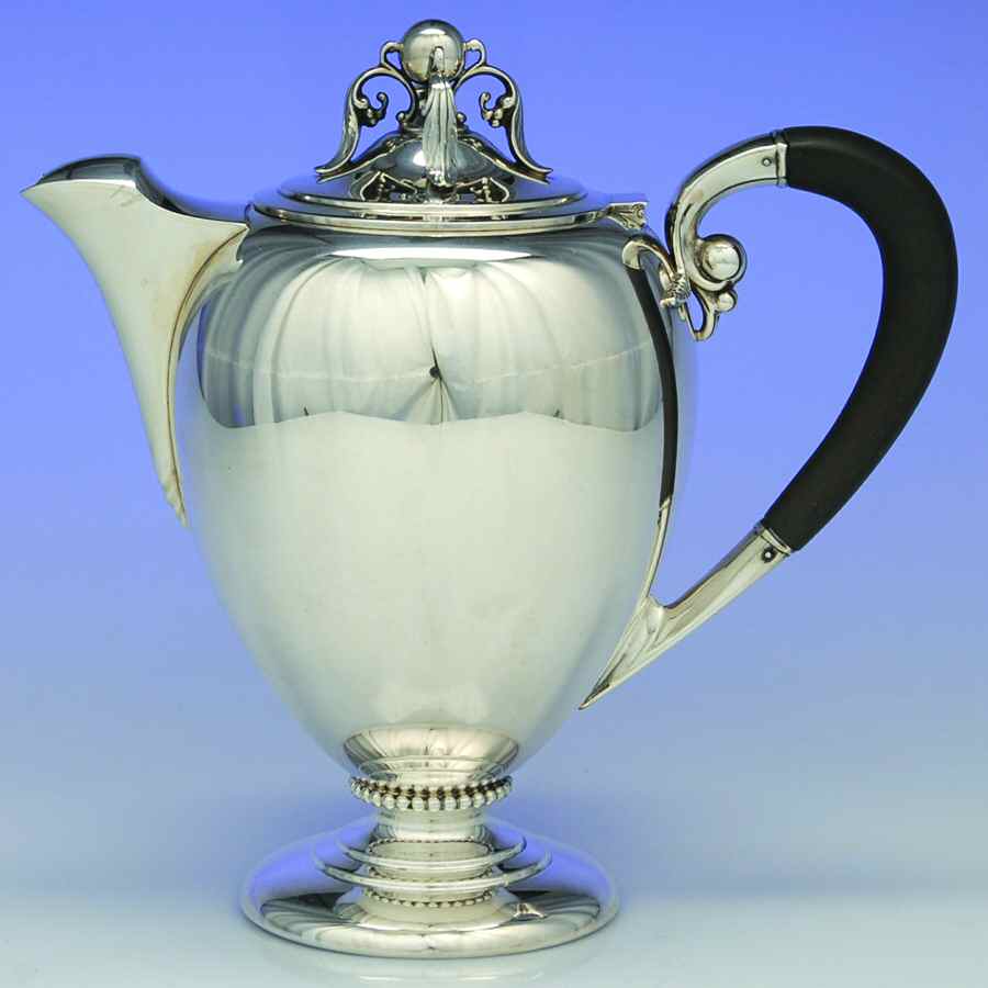 2360 (Sterling, Hollowware) Coffee Pot by Fisher Silversmiths-1