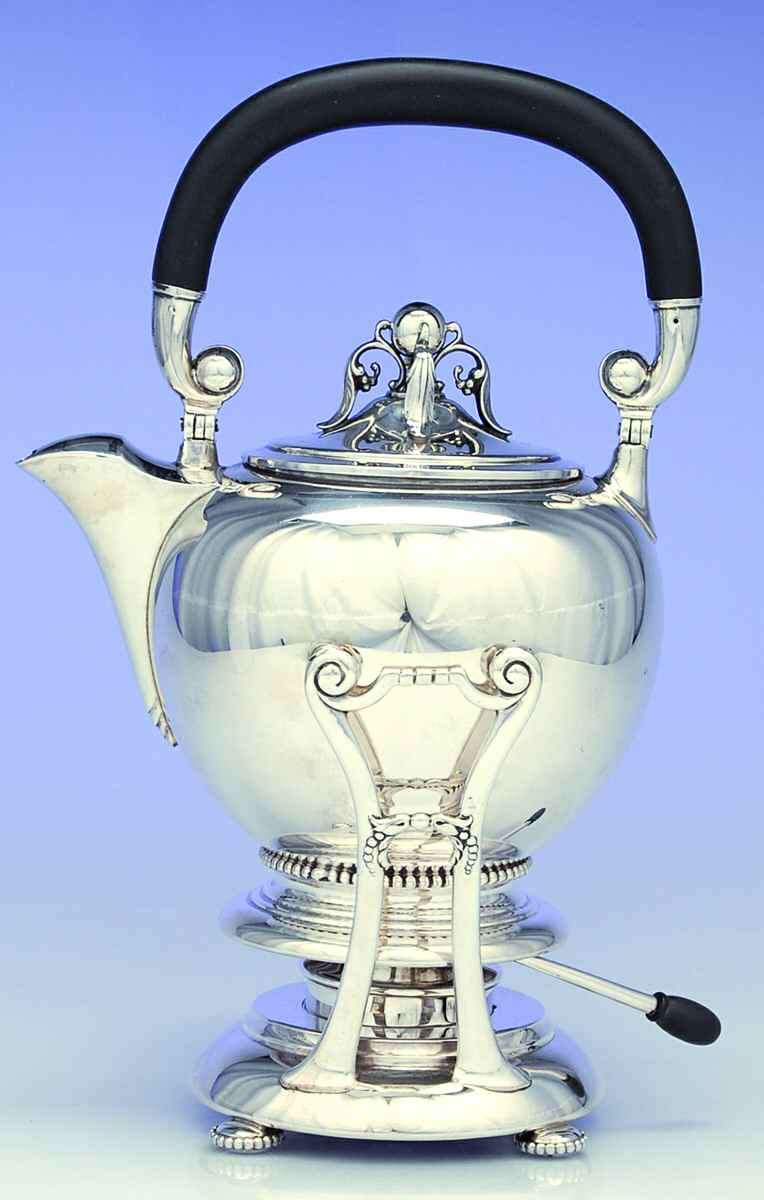 2360 (Sterling, Hollowware) Kettle, Stand & Burner by Fisher Silversmiths-1