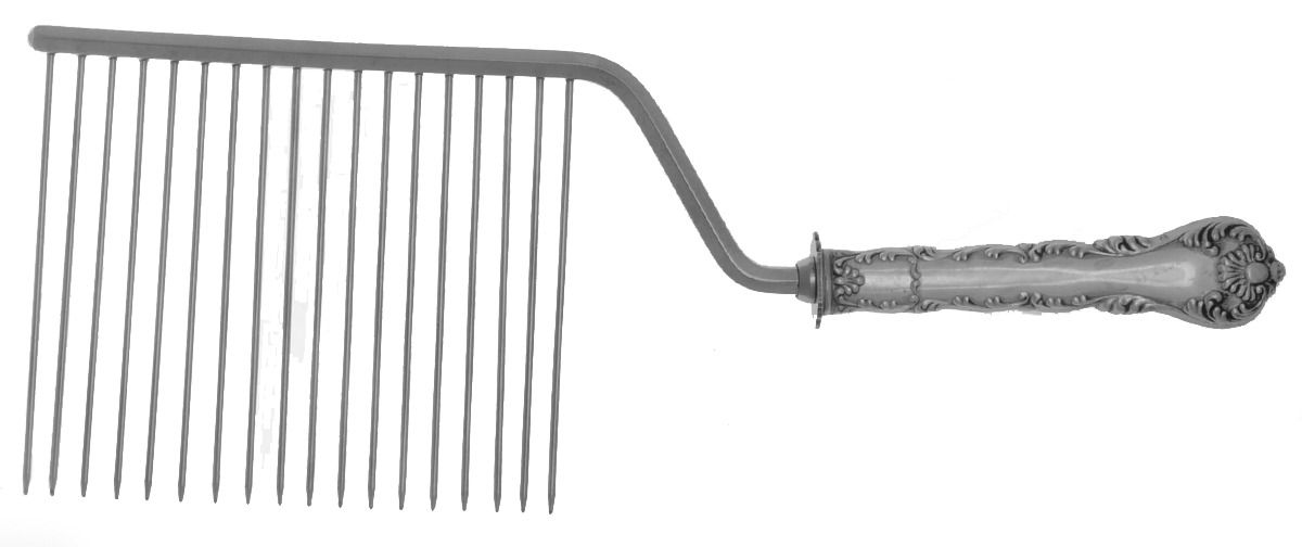 Neapolitan-Kings Court (Sterling, 1895, No Monos) Cake Breaker with Silverplate Prongs by Frank Whiting-1