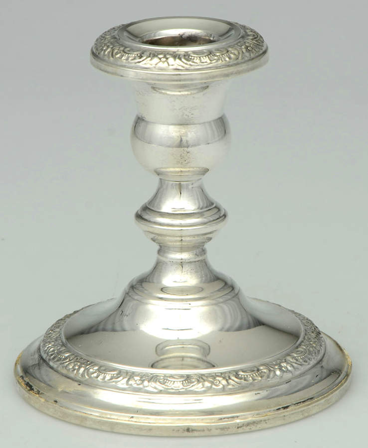Botticelli (Sterling, 1949, Hollowware) Weighted Console Candleholder by Frank Whiting-1