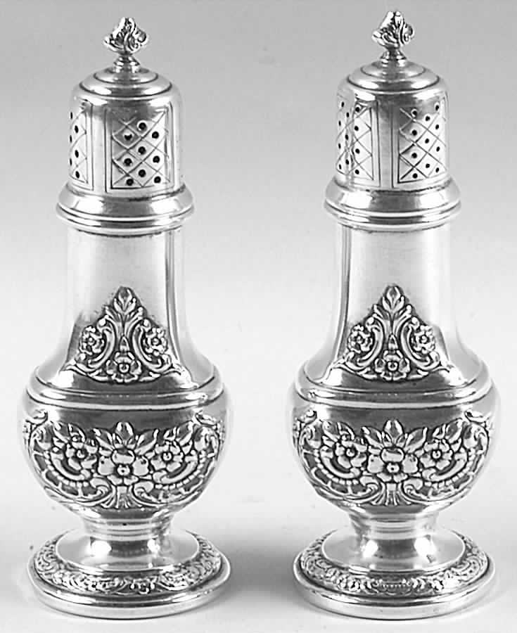 Botticelli (Sterling, 1949, Hollowware) Salt and Pepper Set by Frank Whiting-1