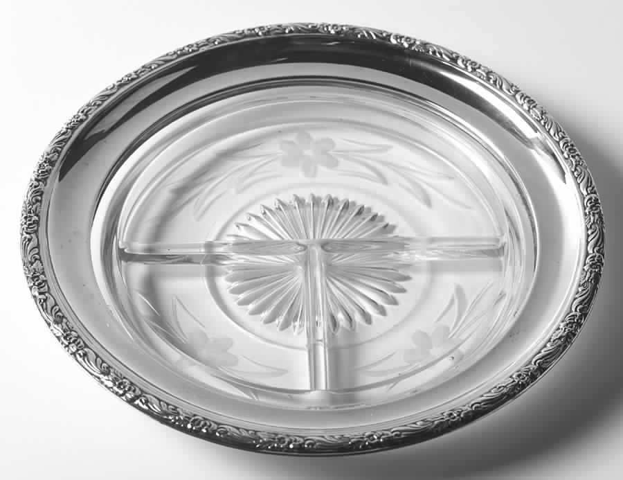Botticelli (Sterling, 1949, Hollowware) Sterling Relish with Glass Liner by Frank Whiting-1