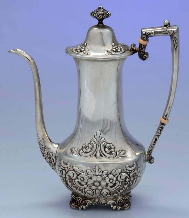 Botticelli (Sterling, 1949, Hollowware) Mini Coffee Pot by Frank Whiting-1