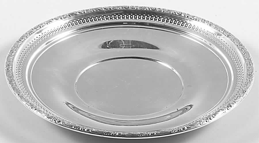 Rose of Sharon (Sterling, 1954, Hollowwaree) Small Sterling Sandwich Plate by Frank Whiting-1